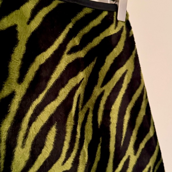 Vintage Faux Fur Zebraprint Mini Skirt - Picture 3 of 5